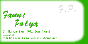 fanni polya business card